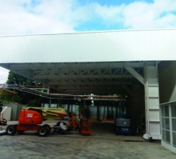 Construção de Cobertura Metálica para a área de recebimento da Logística – SYMRISE - Sorocaba-SP